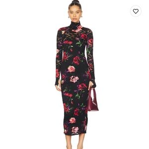 Floral Black Dress
